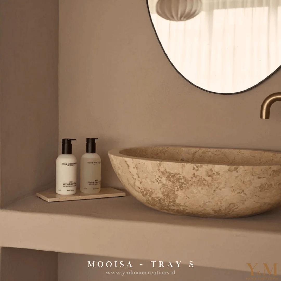 MOOISA Marmer Tray Beige S - 25x10cm - Afbeelding 3
