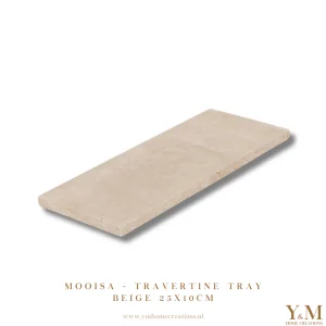 MOOISA Travertine Tray Beige S - 25x10cm