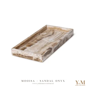 MOOISA Marmer Sandal Onyx Tray met rand - 30x15cm