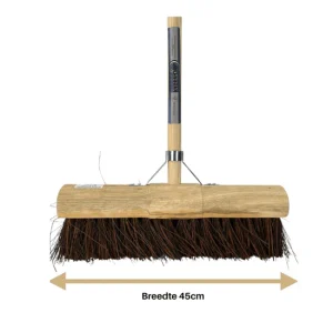 Synx Tools Gemeentebezem 45 cm - straatbezem - buiten bezem - Incl. bezemsteel 130 cm