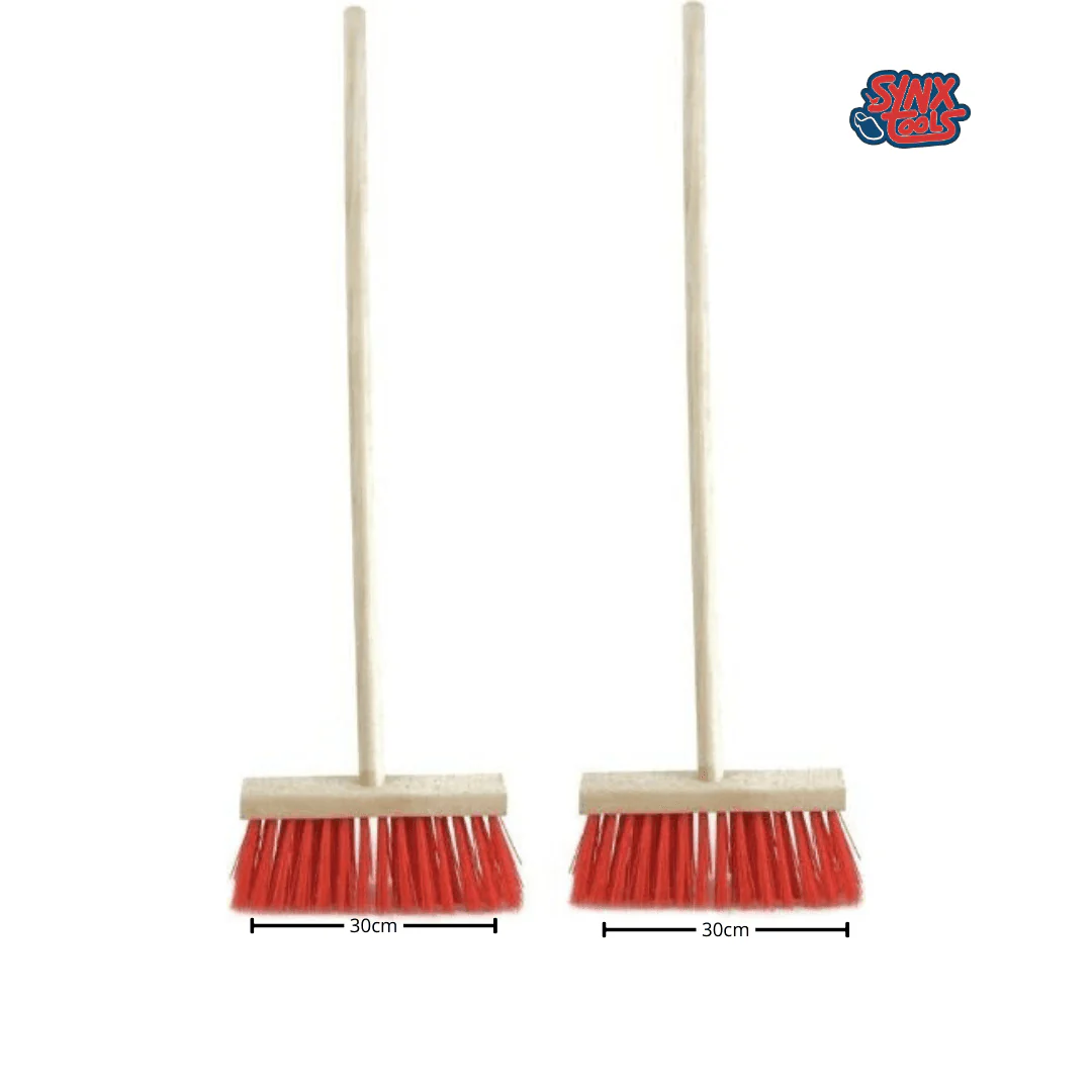 Synx Set 2x Buitenbezem Rood - Tuinartikelen - Veger - 120cm Steel - Afbeelding 5