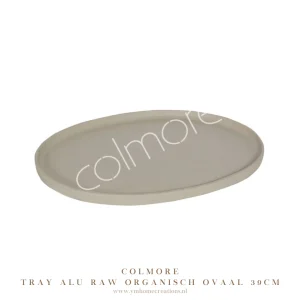Tray ALU RAW Ovaal NAOMI Sand | Beige 39x29x2cm - Colmore