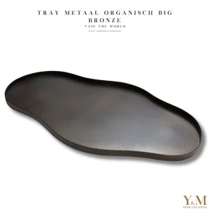 Tray Metaal Organisch Ovaal Bronze Big - VTW - 66x37.5cm - Bauru *Verwachte binnenkomst onbekend