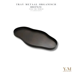Tray Metaal Organisch Ovaal Bronze Small - VTW - 44x25cm - Bauru
